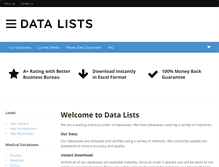 Tablet Screenshot of data-lists.com